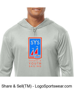 Badger Youth B-Core Long Sleeve Hood T-Shirt Design Zoom