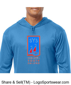 Badger Youth B-Core Long Sleeve Hood T-Shirt Design Zoom