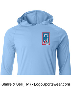A4 Men's Cooling Performance Long Sleeve Hooded Tee Design Zoom