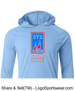 A4 Men's Cooling Performance Long Sleeve Hooded Tee Design Zoom